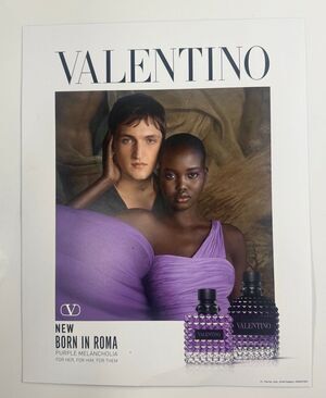 RARE Valentino Born In Roma Promo Card Luxury Fragrance Display Insert Merch